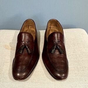 Magnanni Men's Seneca Grained Leather Tassel Loafers, Size EU 43/US 10